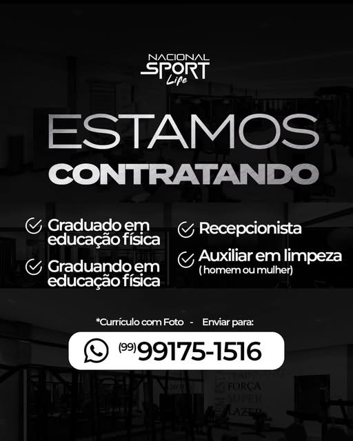 Arte de vagas da Nacional Sport Life